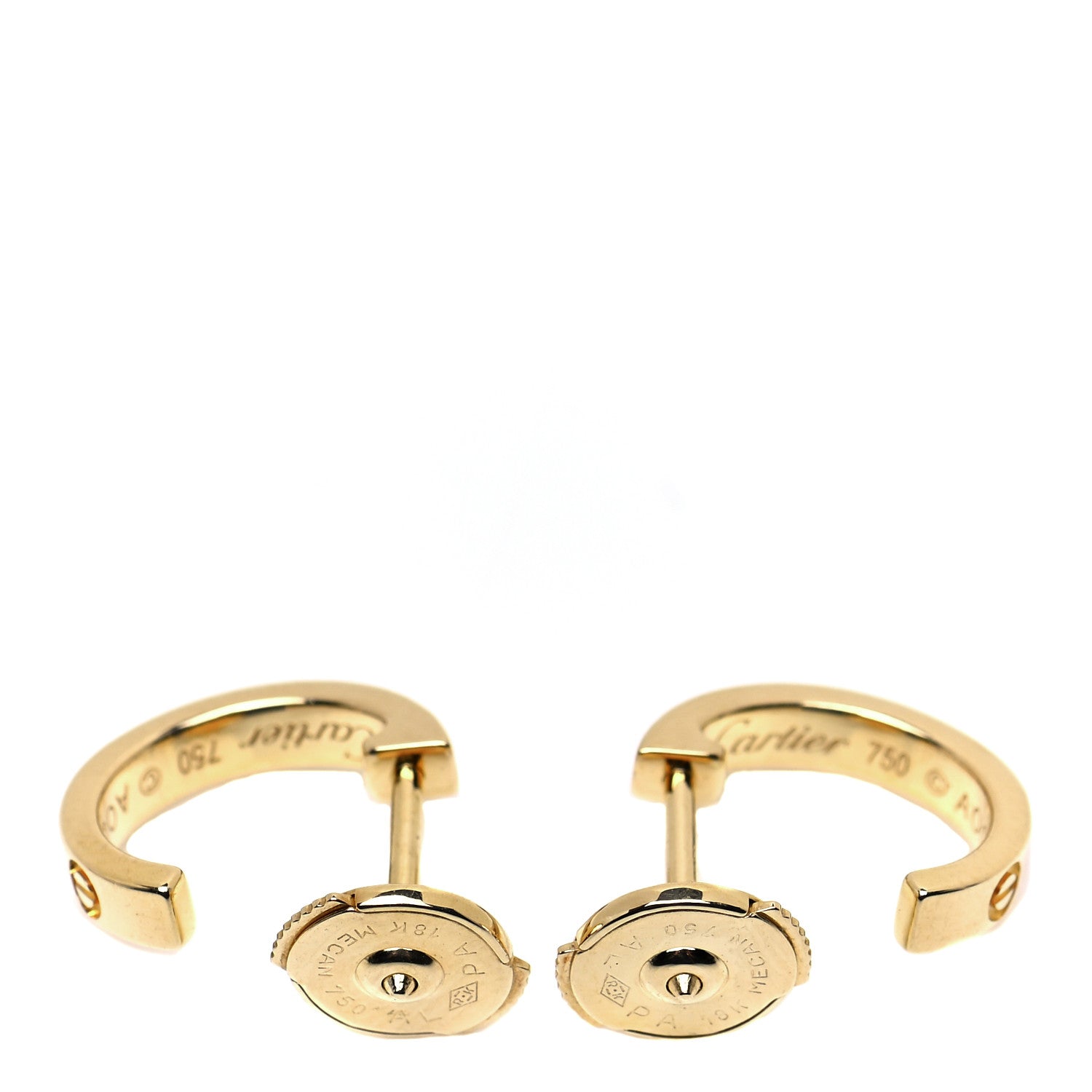 Cartier 18K Yellow Gold Small LOVE Hoop Earrings 3 of 6