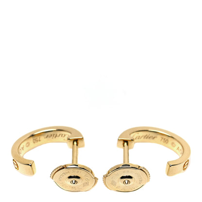Cartier 18K Yellow Gold Small LOVE Hoop Earrings 3 of 6
