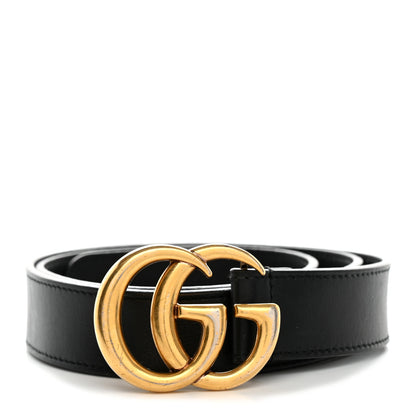 Gucci Moon Calfskin Double G 30mm Belt 85 34 Black 1 of 7