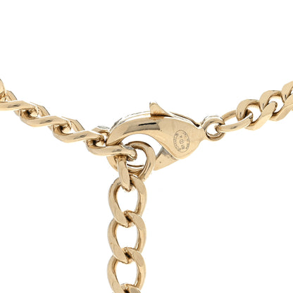 Chanel Crystal Chain CC Link Choker Gold Silver 4 of 5