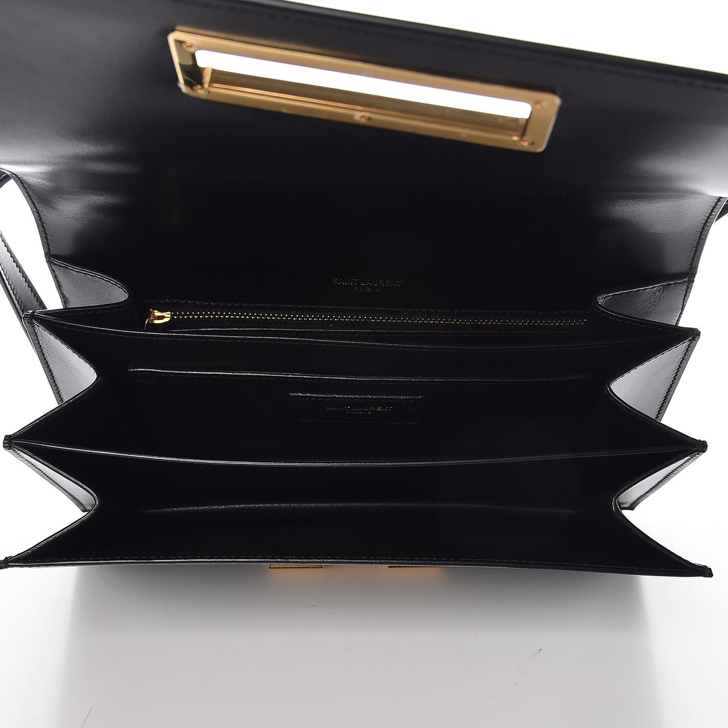 Smooth Calfskin Medium Domino Shoulder Bag Black