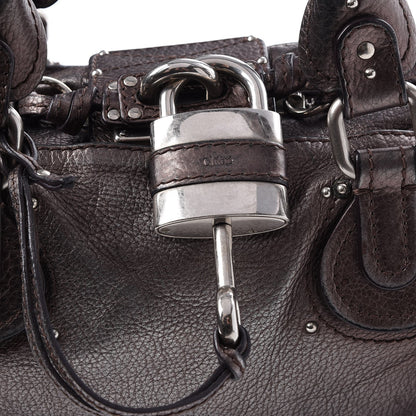 Chloe Metallic Calfskin Medium Paddington Satchel Grey 12 of 17