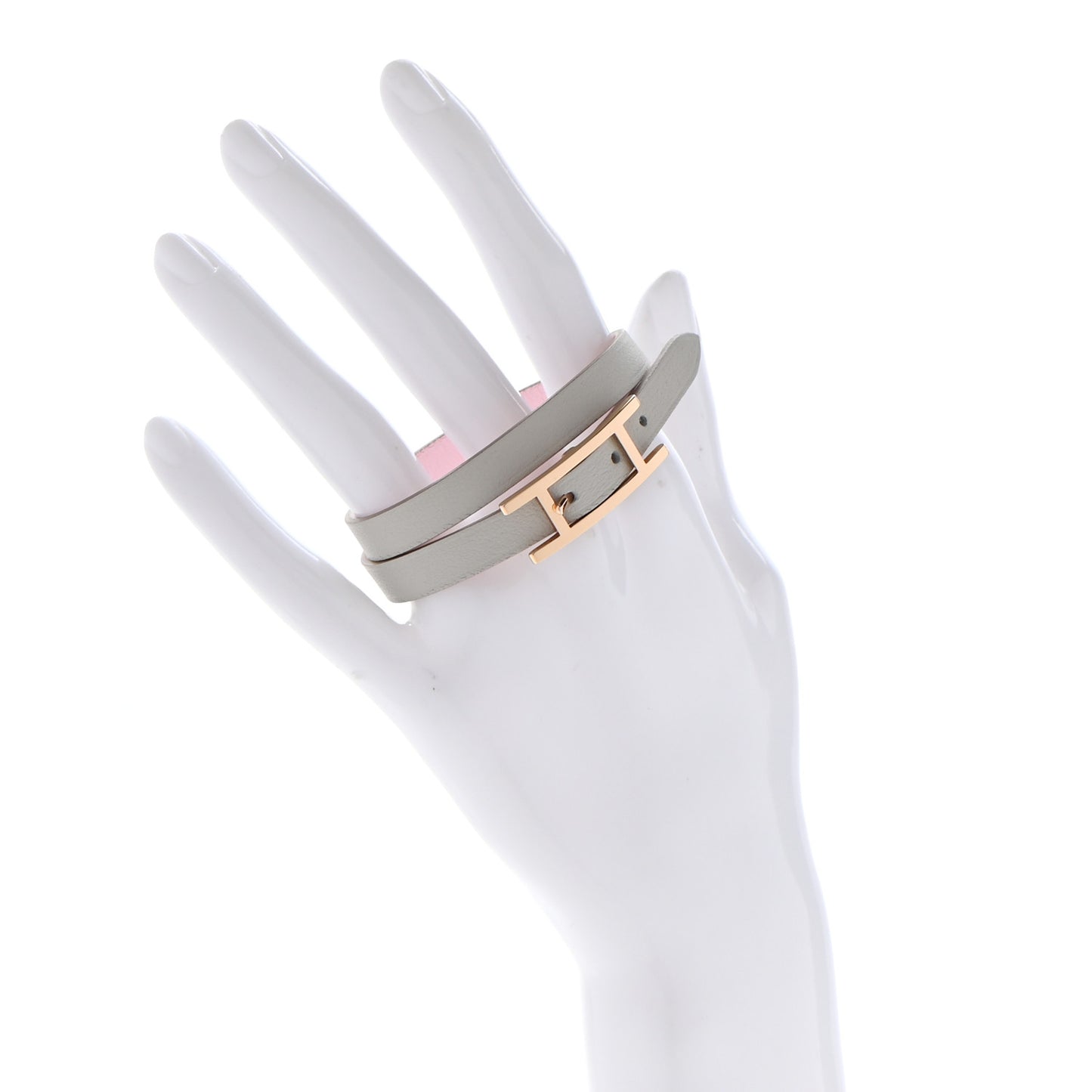 Swift Behapi Double Tour Bracelet T3 Rose Sakura Gris Perle
