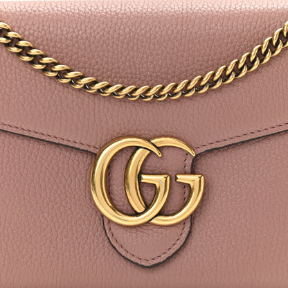 Gucci Cellarius Calfskin GG Marmont Chain Wallet Rosy Phard 8 of 11