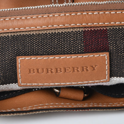 Burberry Canvas Mega Check Medium Ashby Hobo Saddle Brown 6 of 14