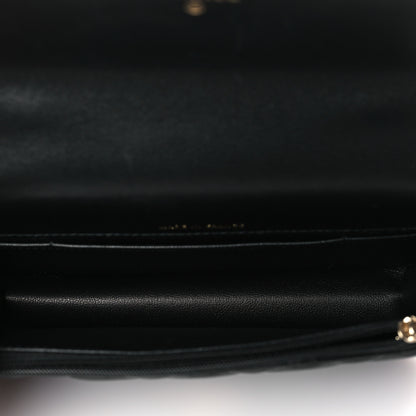 Chanel Lambskin Quilted Flap Phone Holder With Chain Black 5 of 11