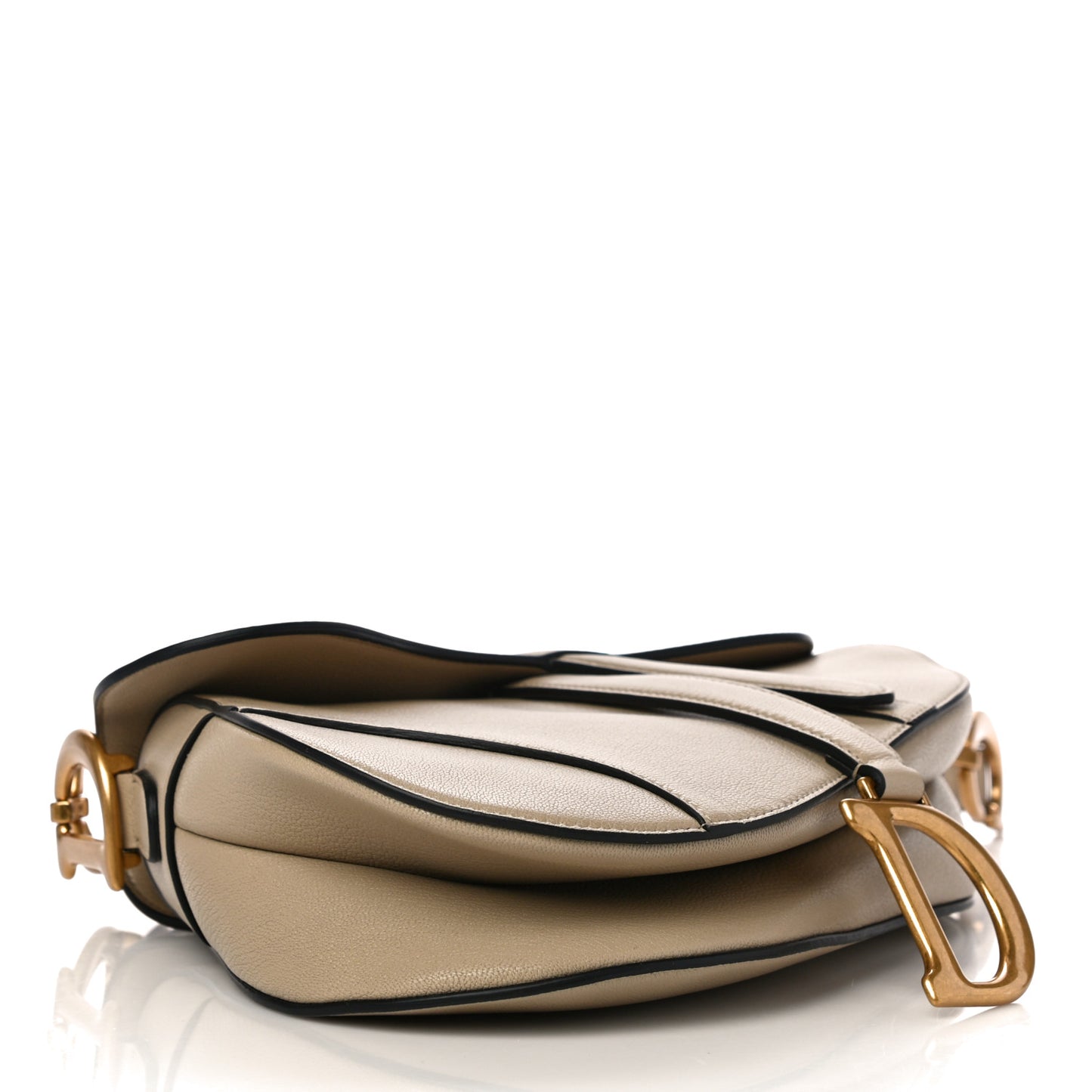 Calfskin Saddle Bag Taupe