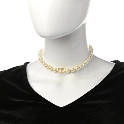 Christian Dior Pearl 30 Montaigne Choker Necklace Gold 2 of 5