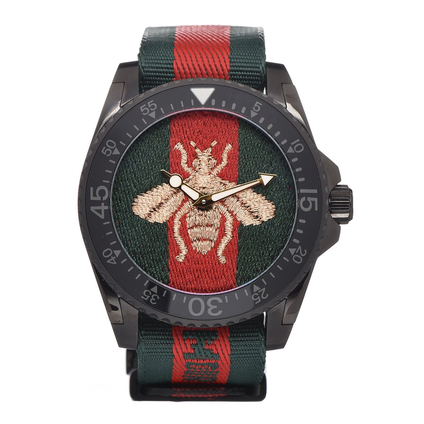 Stainless Steel Nylon 45mm Le Marche Des Merveilles Bee Quartz Watch Green