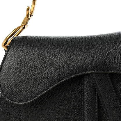 Christian Dior Grained Calfskin Mini Saddle Bag Black 8 of 10
