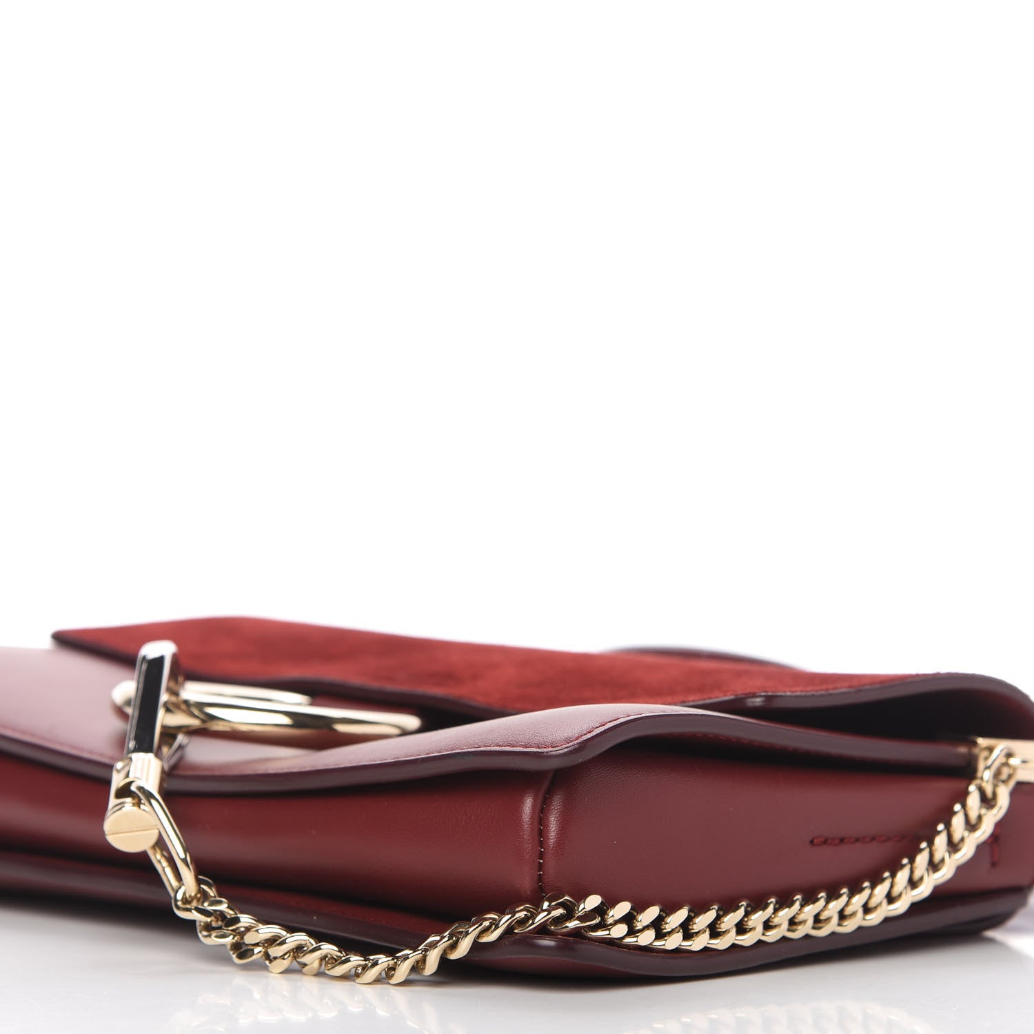Chloe Suede Calfskin Small Faye Shoulder Bag Plum Purple 7 of 10