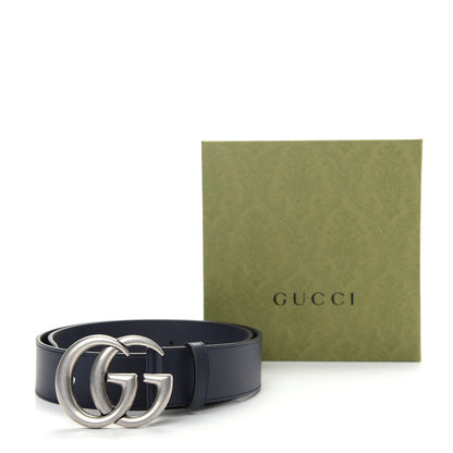Gucci Moon Calfskin Nickel Double G 40mm Belt 85 34 Blue 6 of 6