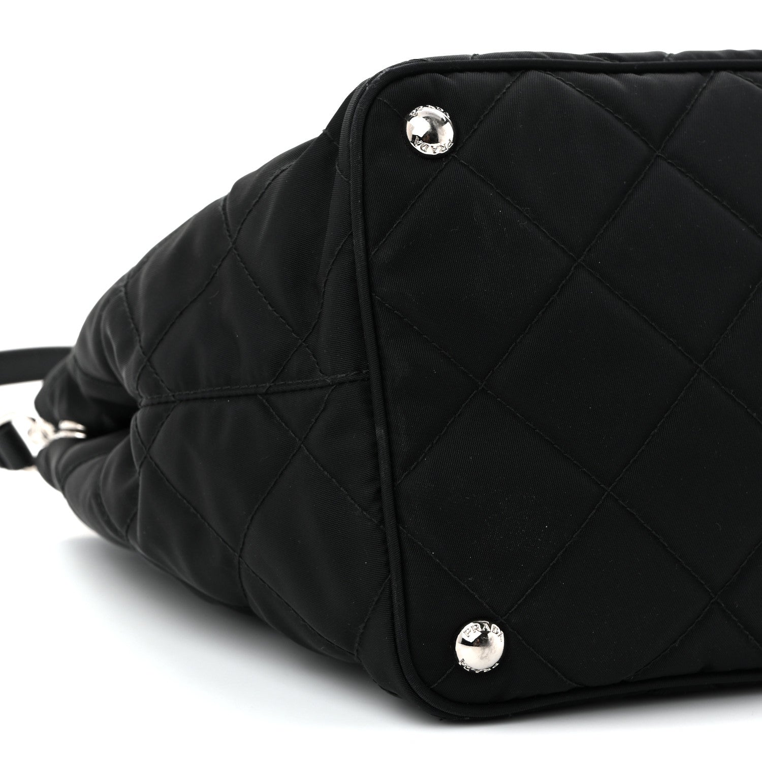 Prada Nylon Tessuto Impuntu Quilted Tote Black 9 of 10