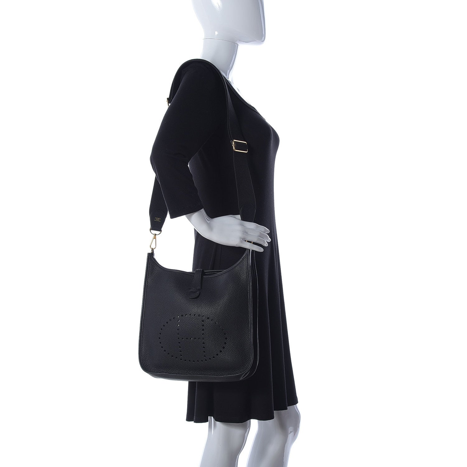 Hermes Taurillon Clemence Evelyne III PM Black 2 of 12