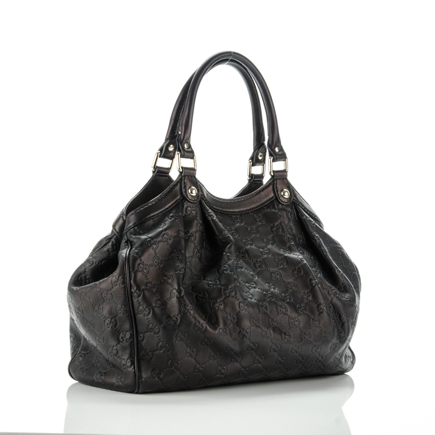 Guccissima Medium Sukey Tote Black