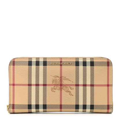 Burberry Haymarket Check Large Ziggy Zip Around Wallet Dusty Pink 1 of 9