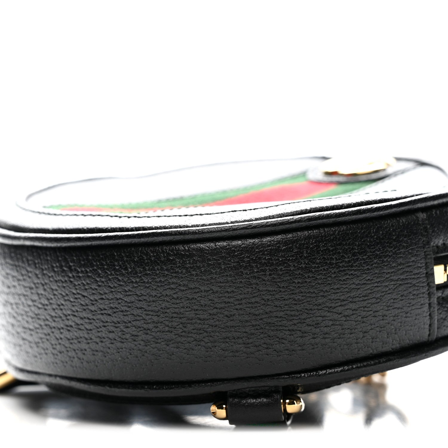 Gucci Grained Calfskin Web Mini Ophidia Round Shoulder Bag Black 10 of 13