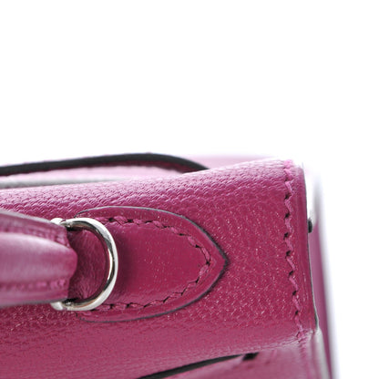 Hermes Chevre Mysore Mini Kelly Sellier 20 Rose Pourpre 23 of 27