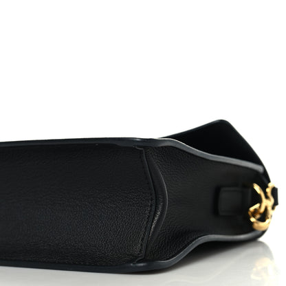 Versace Calfskin La Medusa Top Handle Shoulder Bag Black 9 of 10