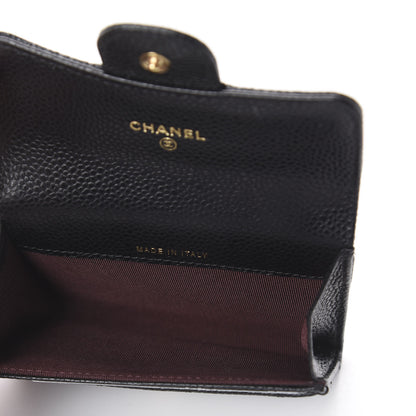Chanel Caviar Quilted Flap Card Holder Wallet Black 4 of 7