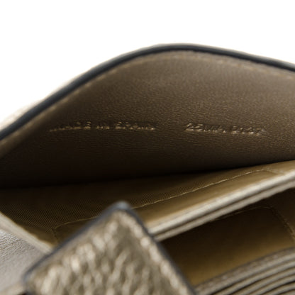 Christian Dior Metallic Grained Calfskin Cannage Lady Dior 5-Gusset Card Holder Gold 7 of 7