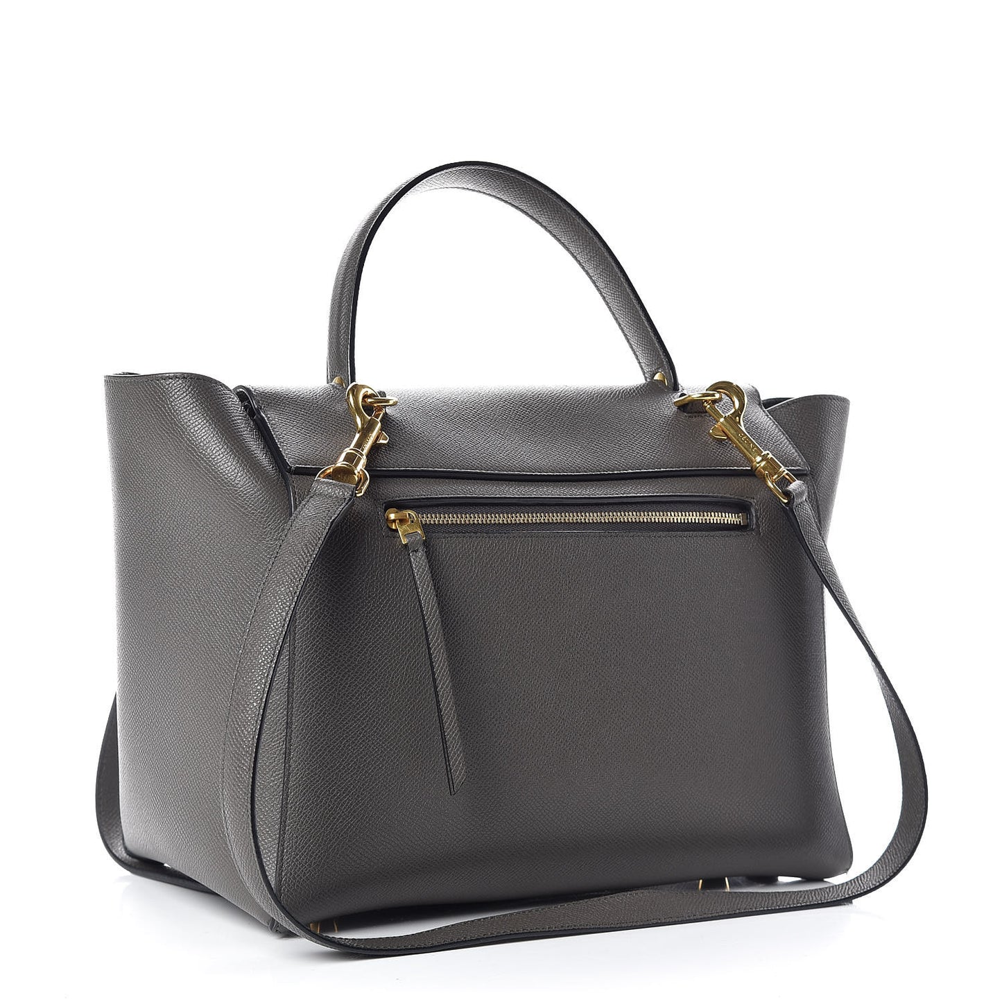 Grained Calfskin Mini Belt Bag Grey