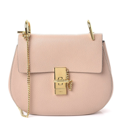Chloe Grained Lambskin Drew Shoulder Bag Cement Pink 1 of 9