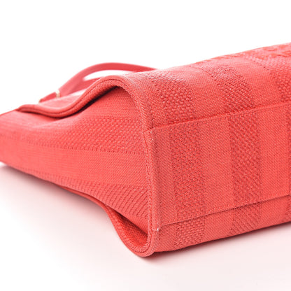 Chanel Mixed Fibers Striped Small Deauville Tote Red 7 of 10