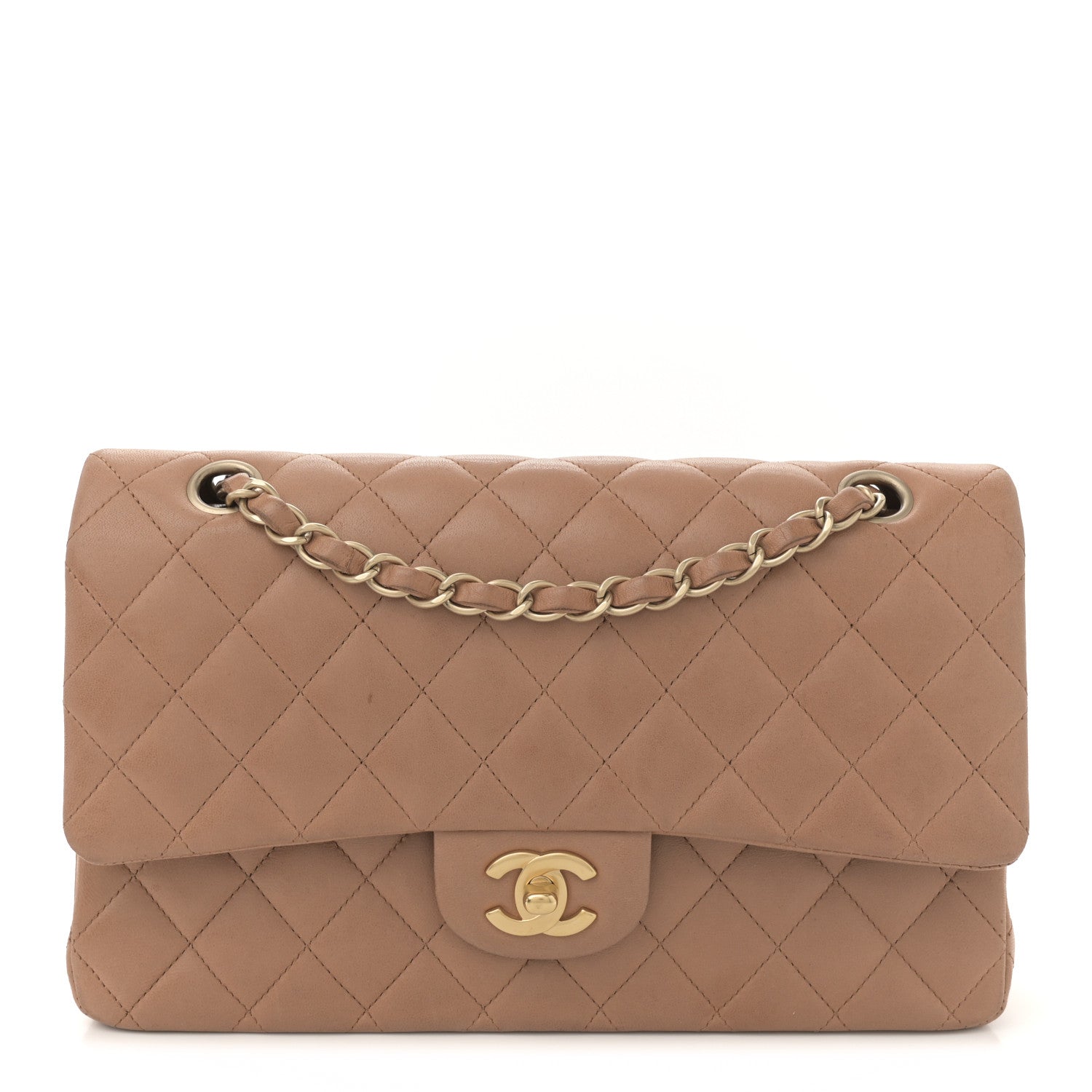 Chanel Lambskin Quilted Medium Double Flap Brown 1 of 14