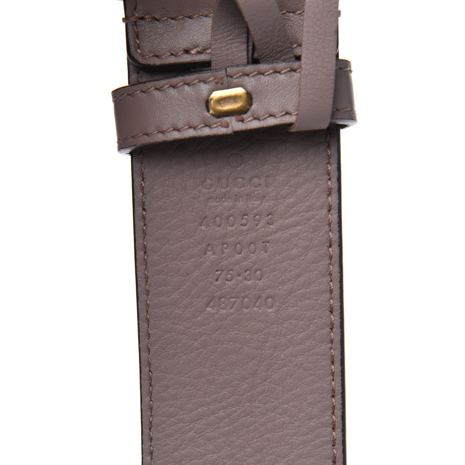 Gucci Calfskin Double G 40mm Belt 75 30 Porcelain Rose 3 of 4