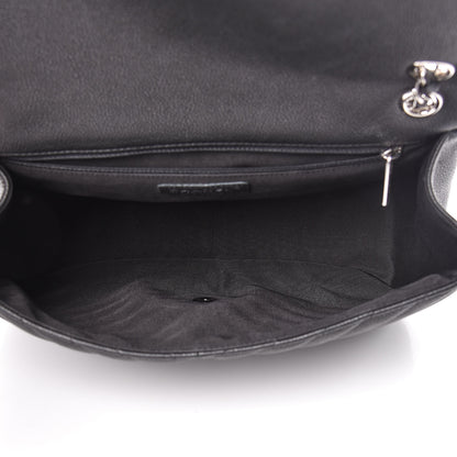 Chanel Caviar Chevron Quilted Large Puffy CC Flap Black 7 of 10