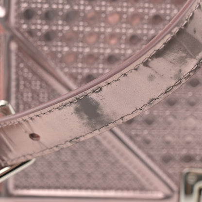 Christian Dior Metallic Patent Micro-Cannage Medium Diorama Flap Bag Pink 15 of 16