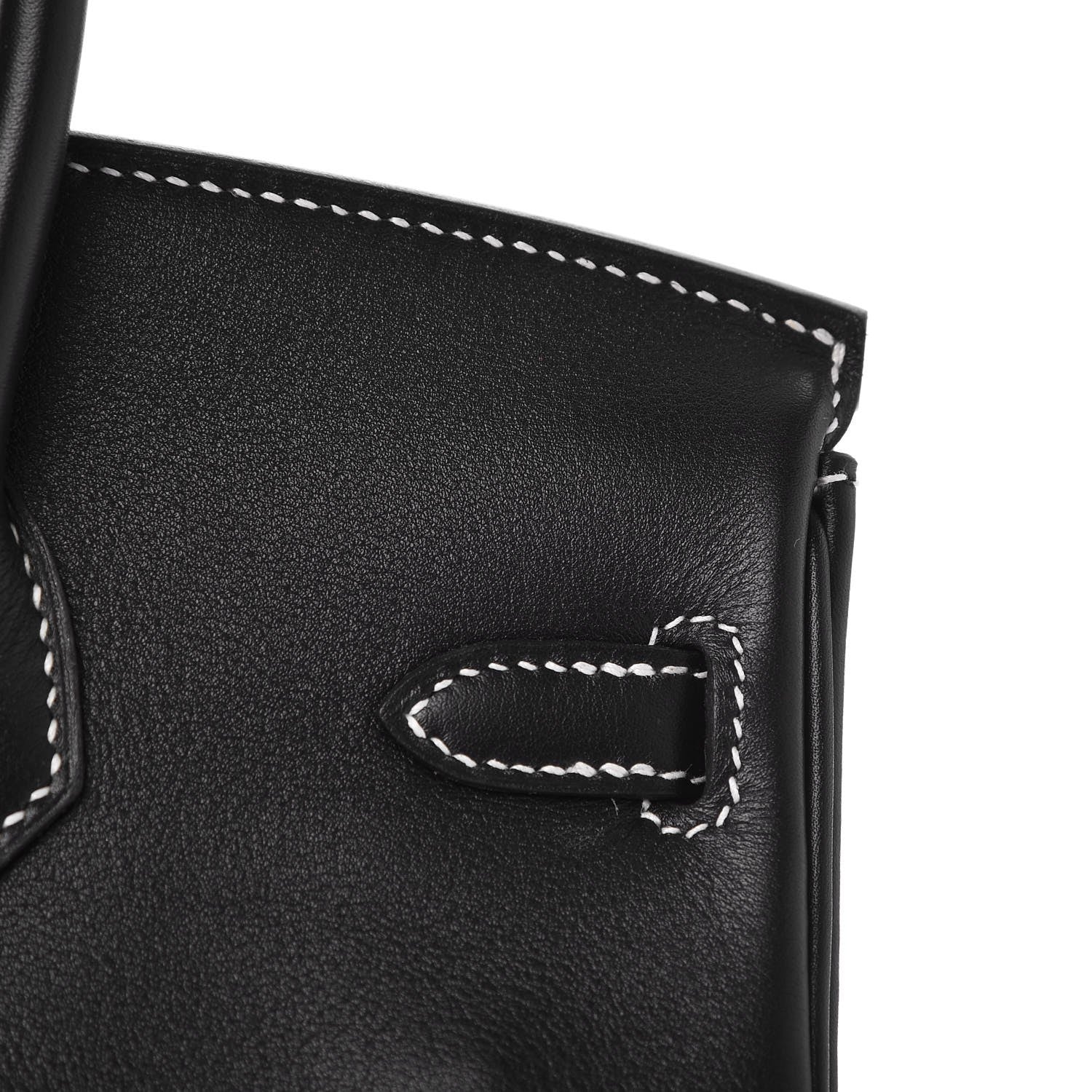 Hermes Swift Horseshoe Birkin 25 Black White 33 of 35