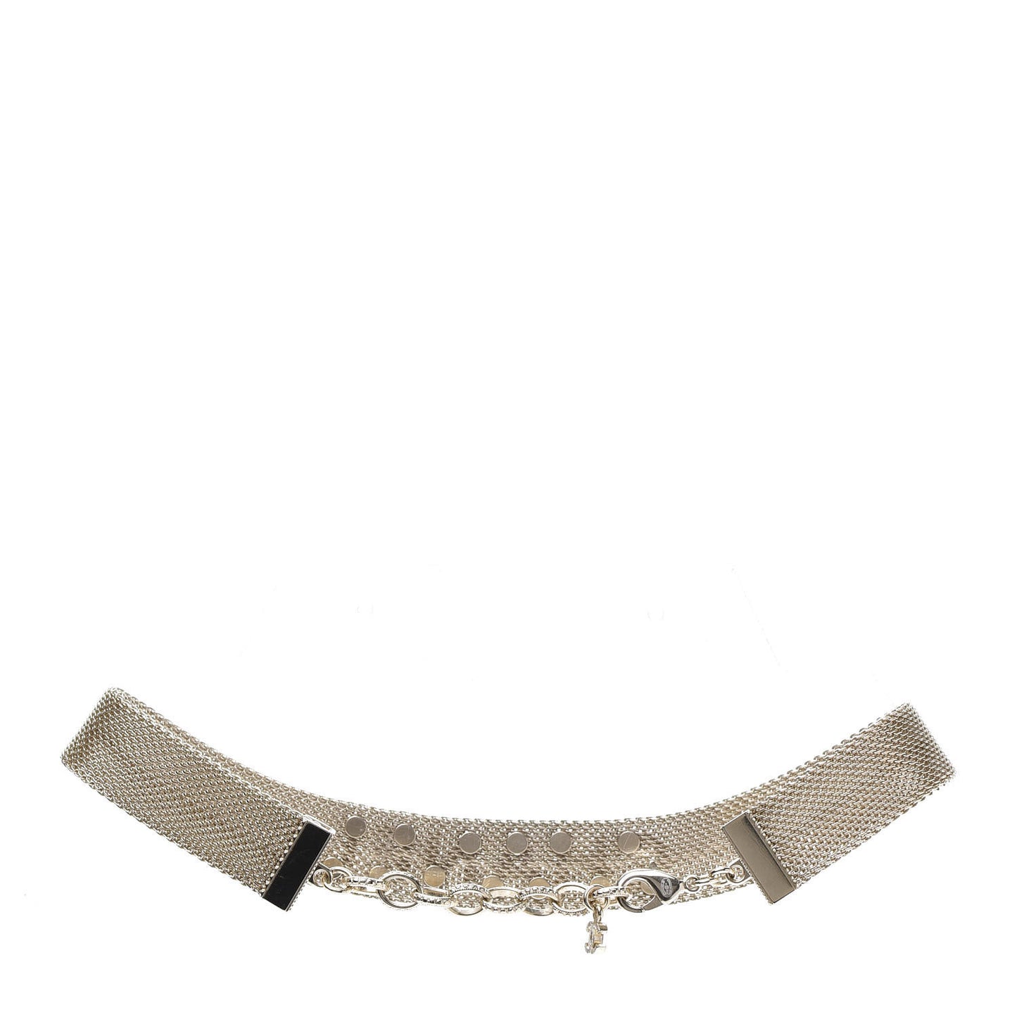 Mesh Ribbon Choker Necklace Gold