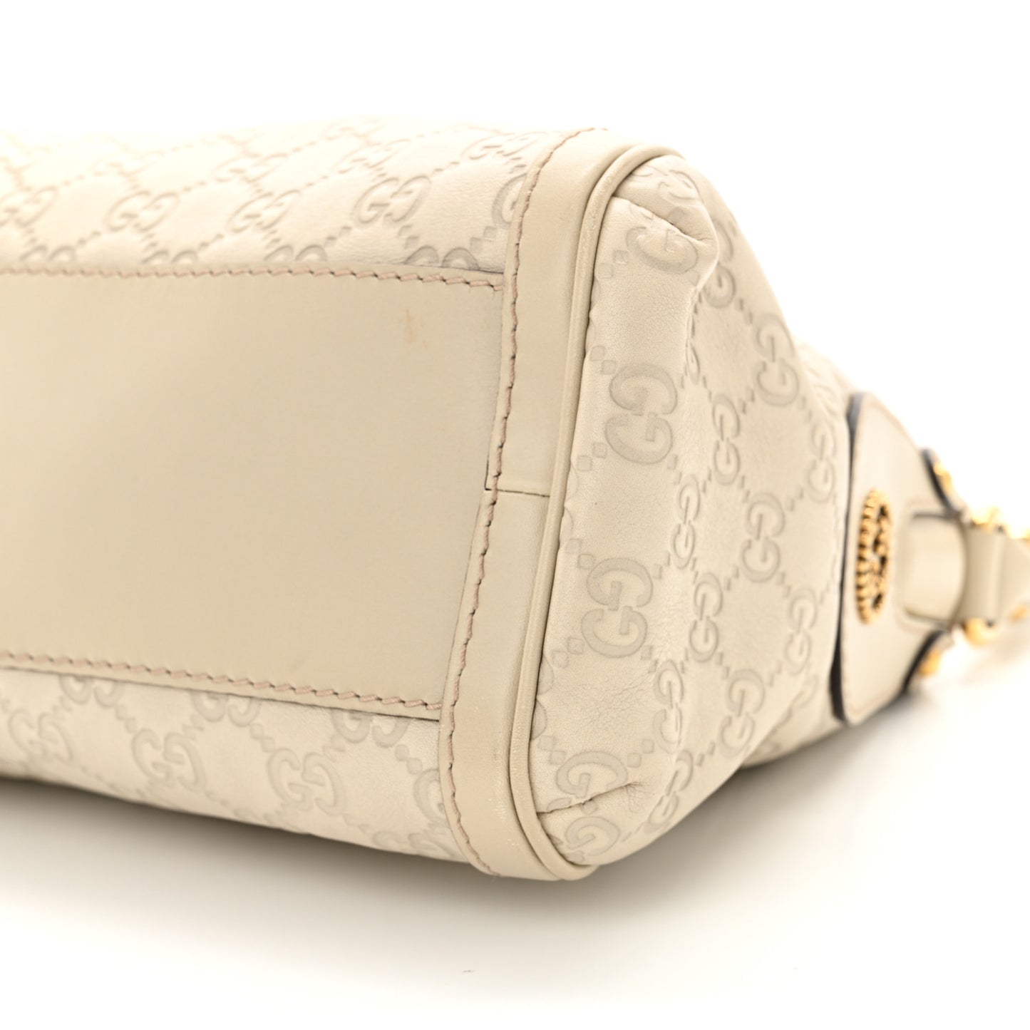 Guccissima Small Scarlett Studded Interlocking G Hobo Off White