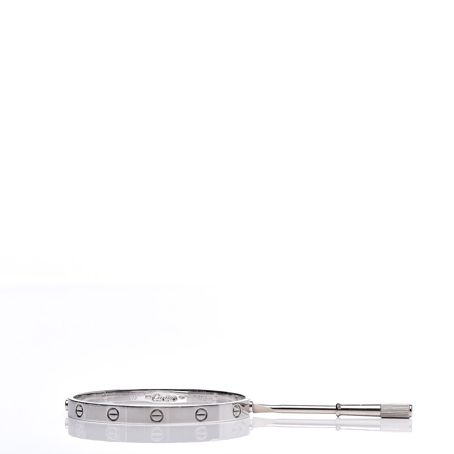 Cartier 18K White Gold LOVE Bracelet 18 6 of 6