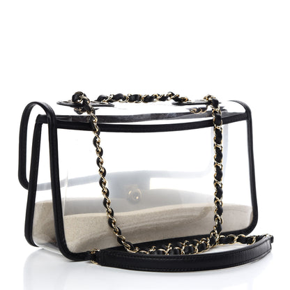 Chanel Lambskin PVC Medium Coco Sand Flap Black 3 of 11