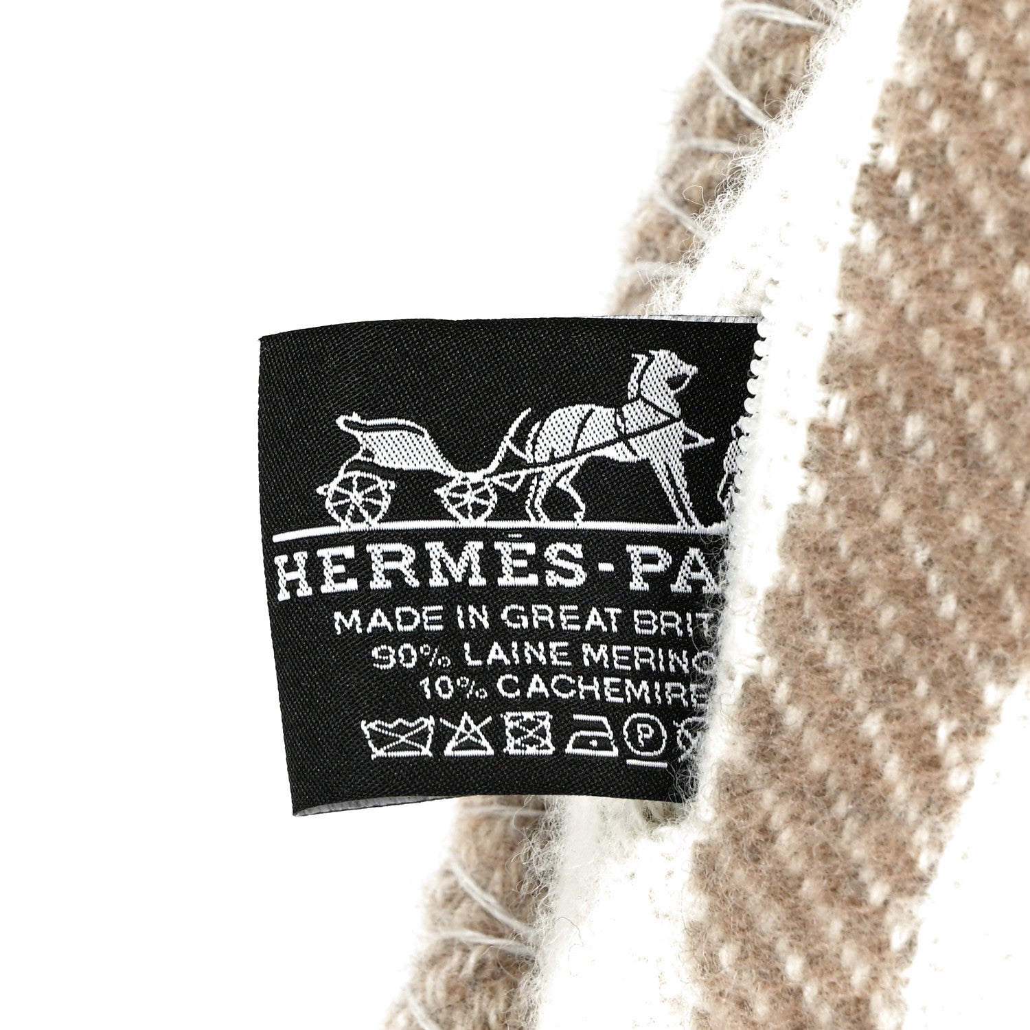 Hermes Wool Cashmere Avalon Vibration Pillow PM Coco Camomille 3 of 3