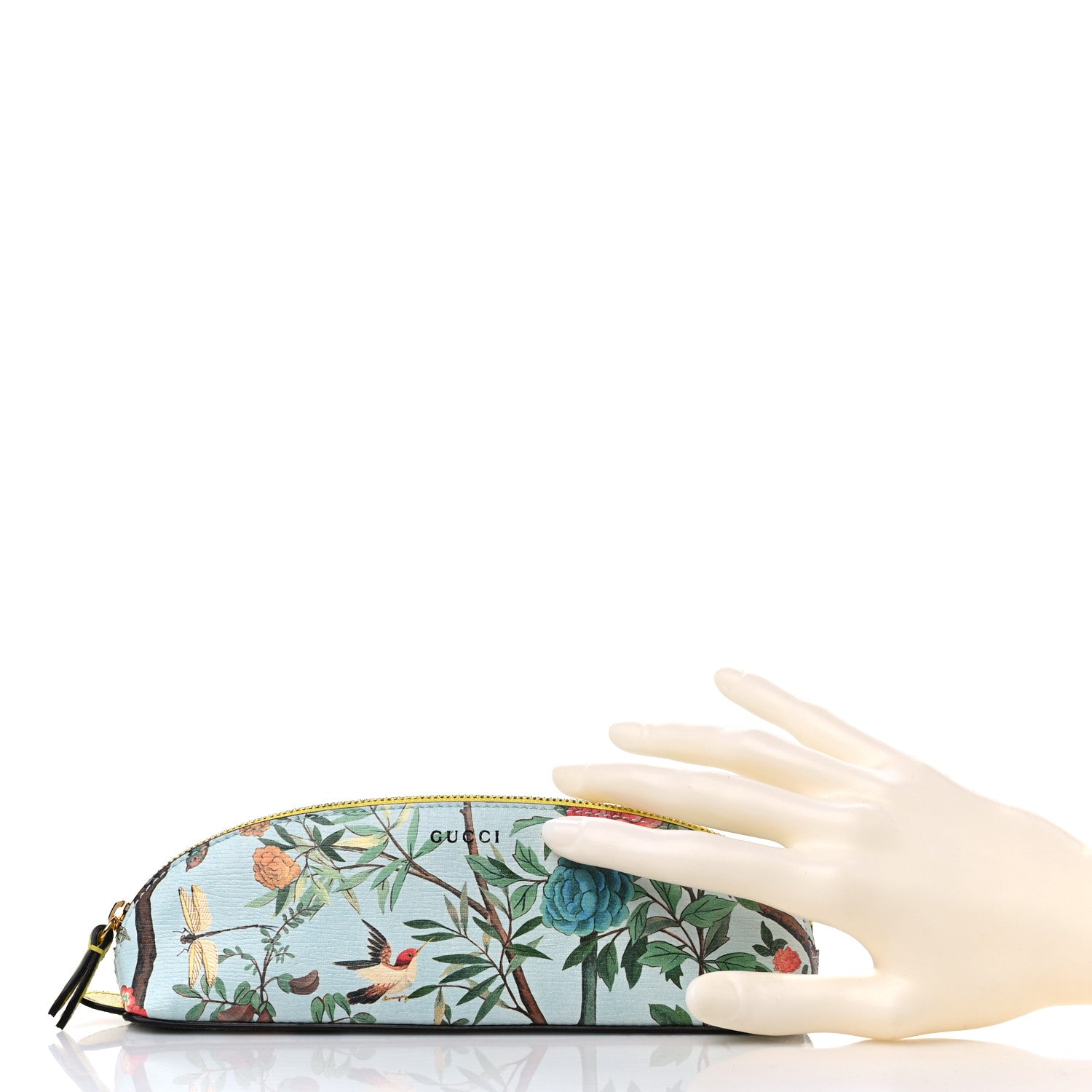 Gucci Demetra Floral Tian Pencil Case Blue 2 of 11