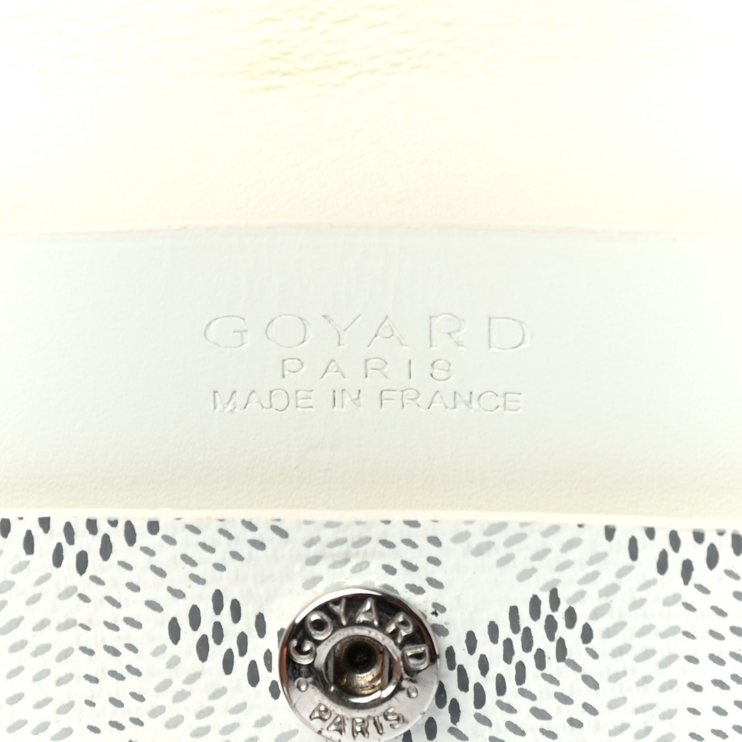 Goyardine Coin Purse Wallet White