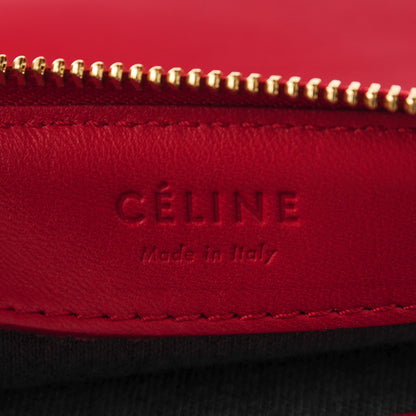 Celine Lambskin Small Trio Crossbody Bag Red 6 of 7