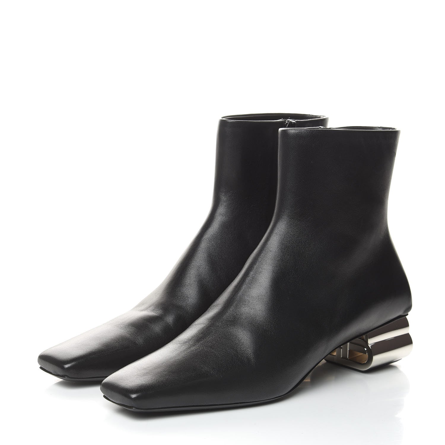 Balenciaga Sheepskin Typo Ankle Booties 39.5 Black 3 of 10