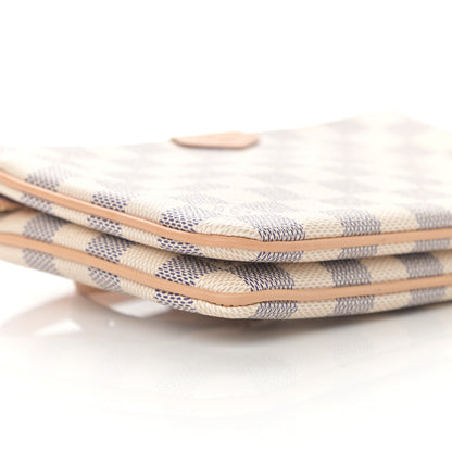 Louis Vuitton Damier Azur Double Zip Pochette 10 of 11