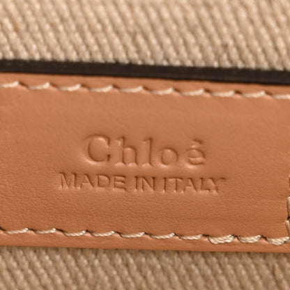 Chloe Linen Calfskin Mini Woody Ribbon Tote White Beige 6 of 10