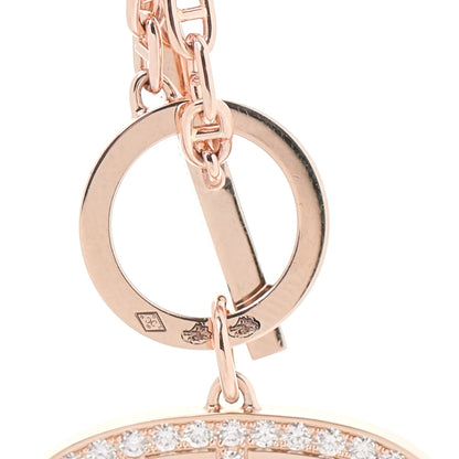 Hermes 18K Rose Gold Diamond Chaine D'Ancre Verso Pendant Necklace ST 4 of 5