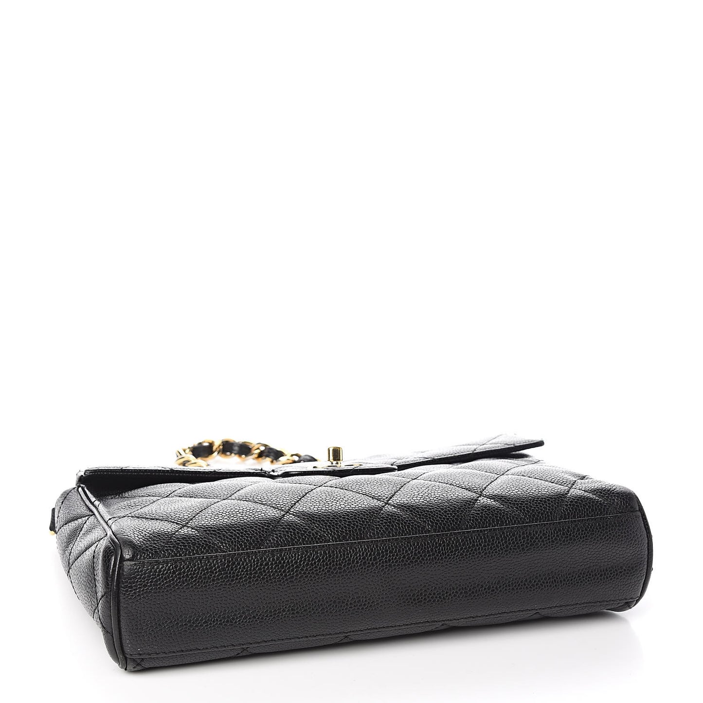 Caviar Quilted Medium Single Flap Black