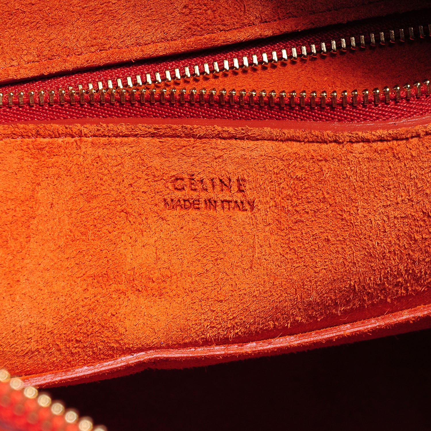 Celine Bullhide Calfskin Small Ring Handbag Burnt Orange 7 of 9