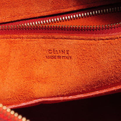 Celine Bullhide Calfskin Small Ring Handbag Burnt Orange 7 of 9