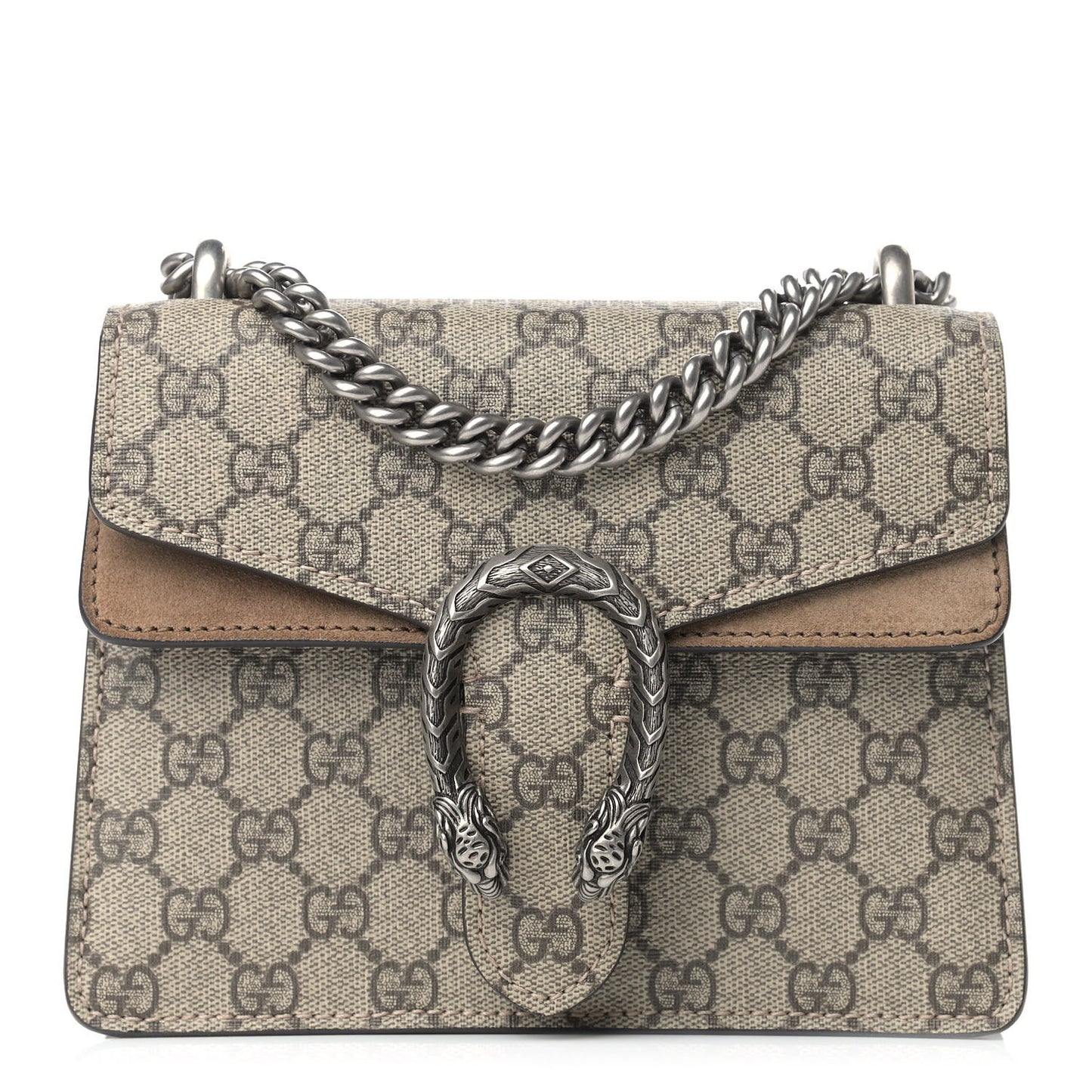 GG Supreme Monogram Mini Dionysus Shoulder Bag Taupe