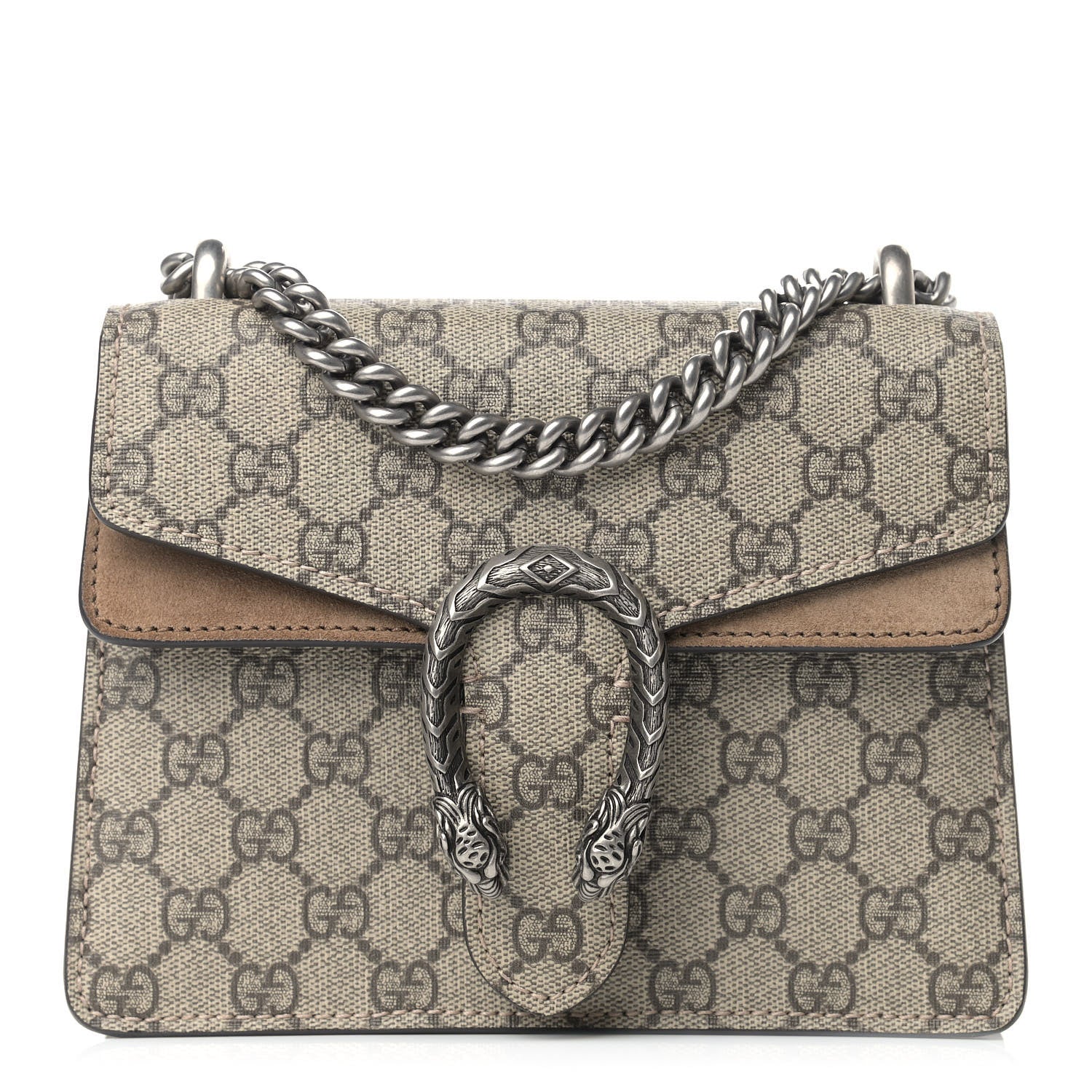 Gucci GG Supreme Monogram Mini Dionysus Shoulder Bag Taupe 1 of 11